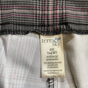 Terra & Sky Black and Pink Plaid Blouse